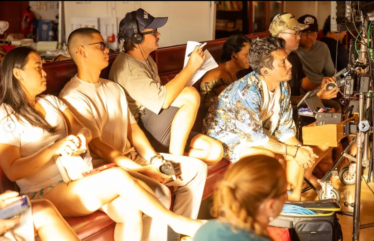 Owen Eddy working with filmmakers
